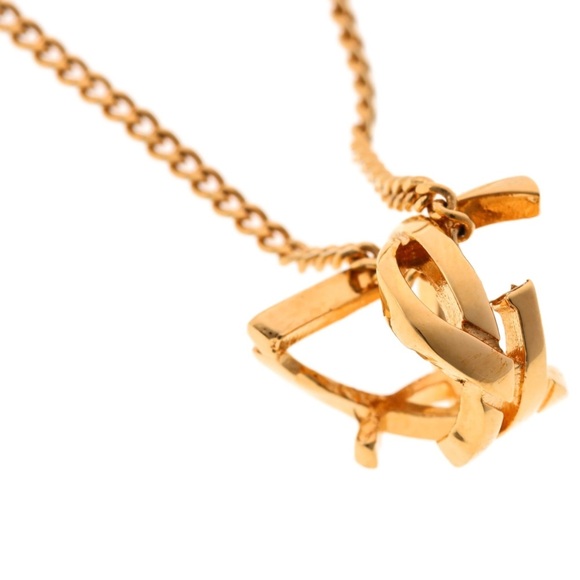 Yves Saint LaurentSAINT LAURENT Monogram Twist Pendant Necklace